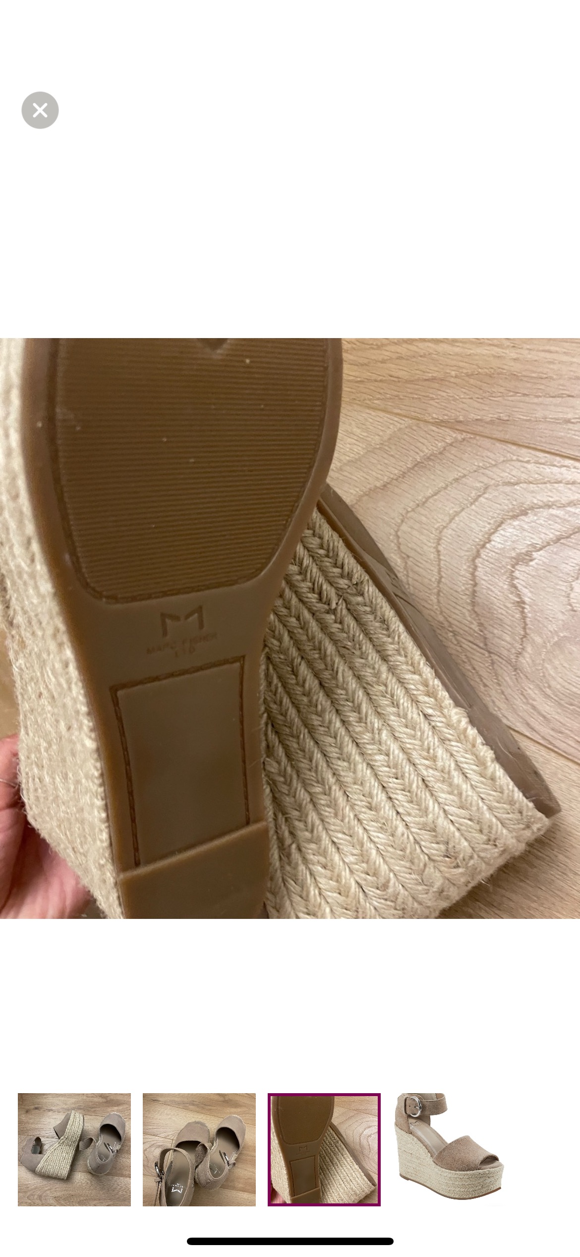 New Marc Fisher Alita Platform Wedge Espadrille Sandal - photo 4