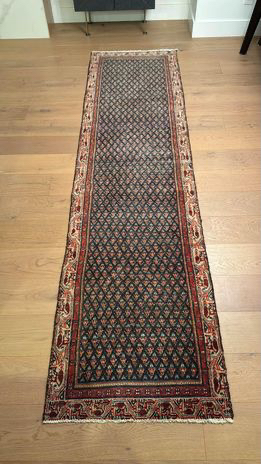 2’5” x 9’9” Vintage Handmade Persian Arak Runner Rug