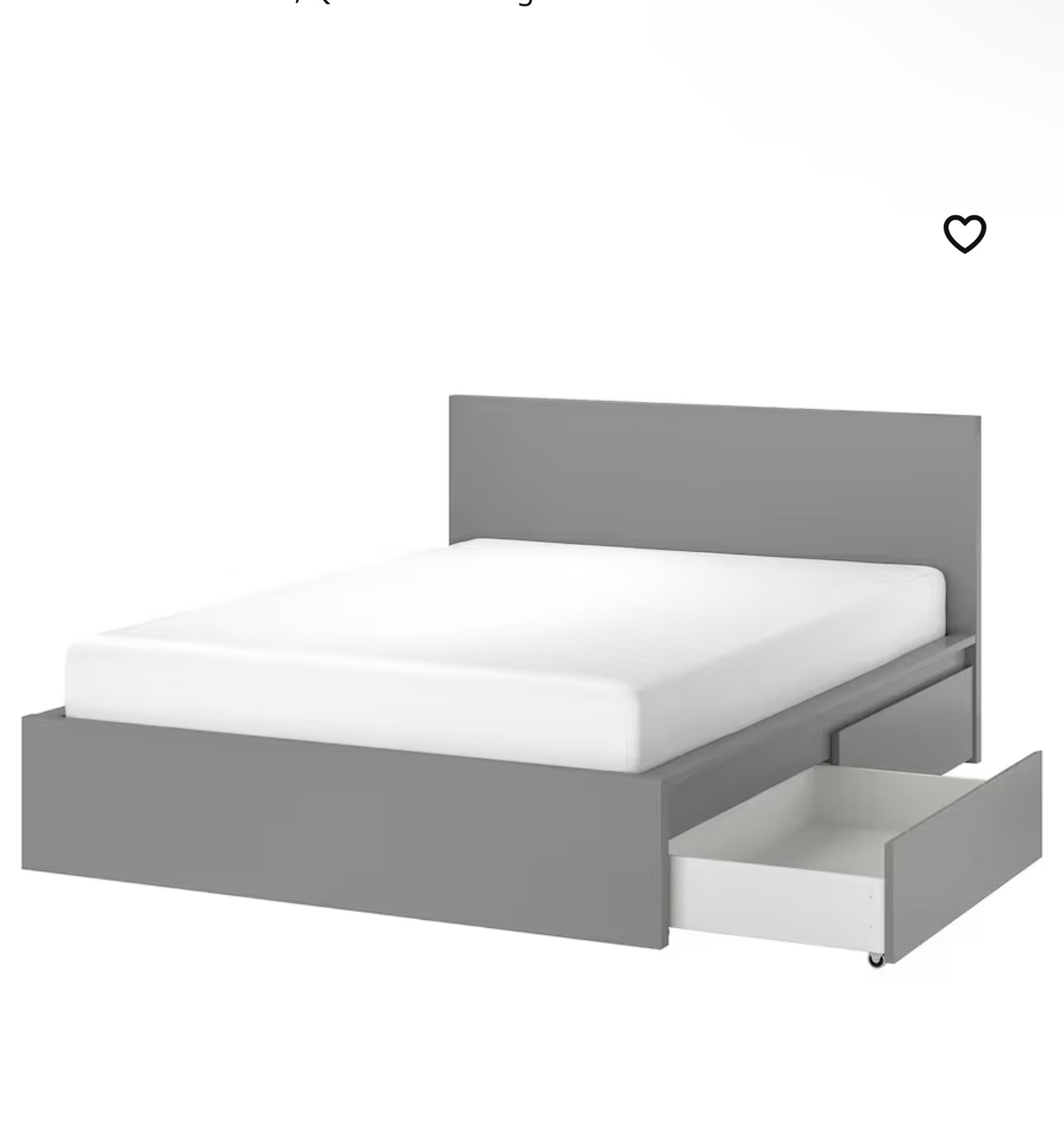 King Size IKEA Malm Gray Stained 9.5/10 Condition