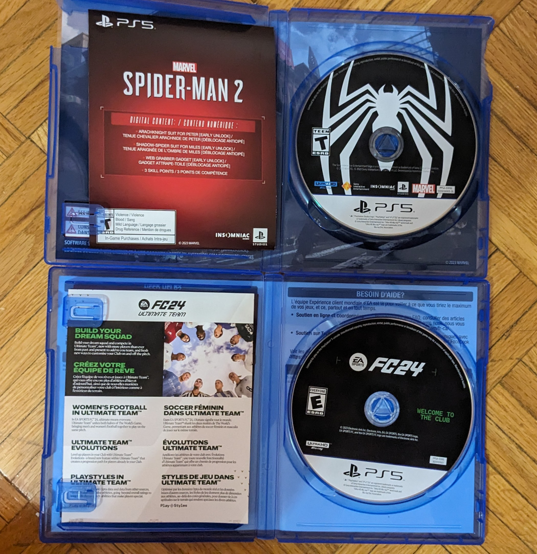 PS5 games (spiderman and FIFA) - photo 2
