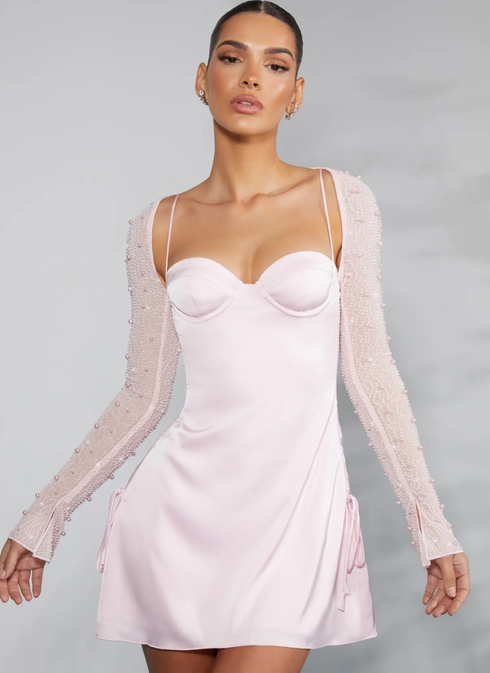 oh polly geneva dress light pink thumbnail