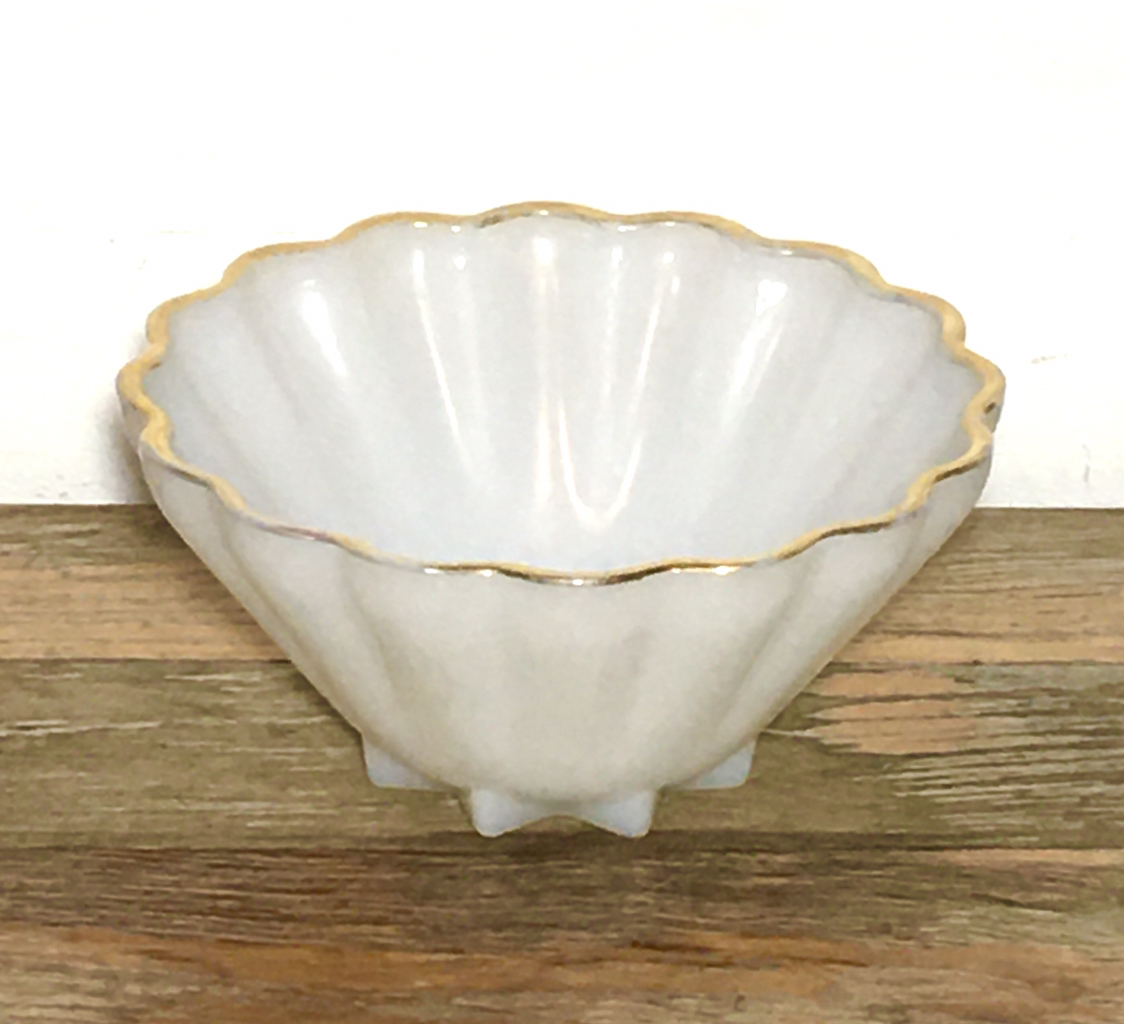 Vintage Fire King milk glass mini bowl thumbnail