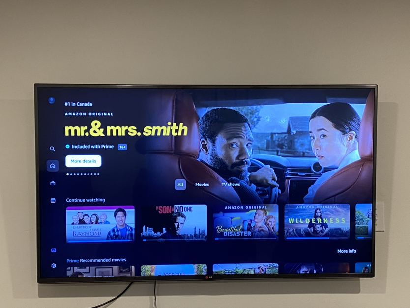 LG TV with wall mount thumbnail