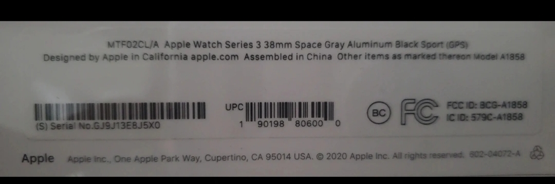 🆕️Apple Watch Series 3 (GPS 38mm) Grey Aluminium Case Sport Band image indicator(3)