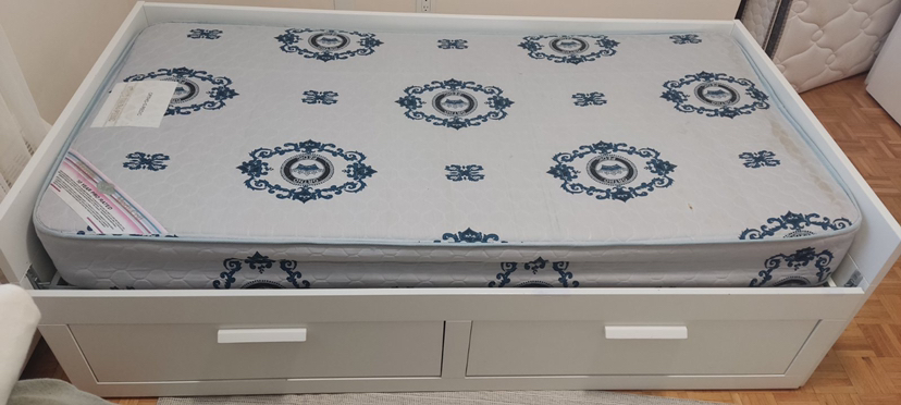 Daybed frame with 2 drawers, white, Twin - photo 5