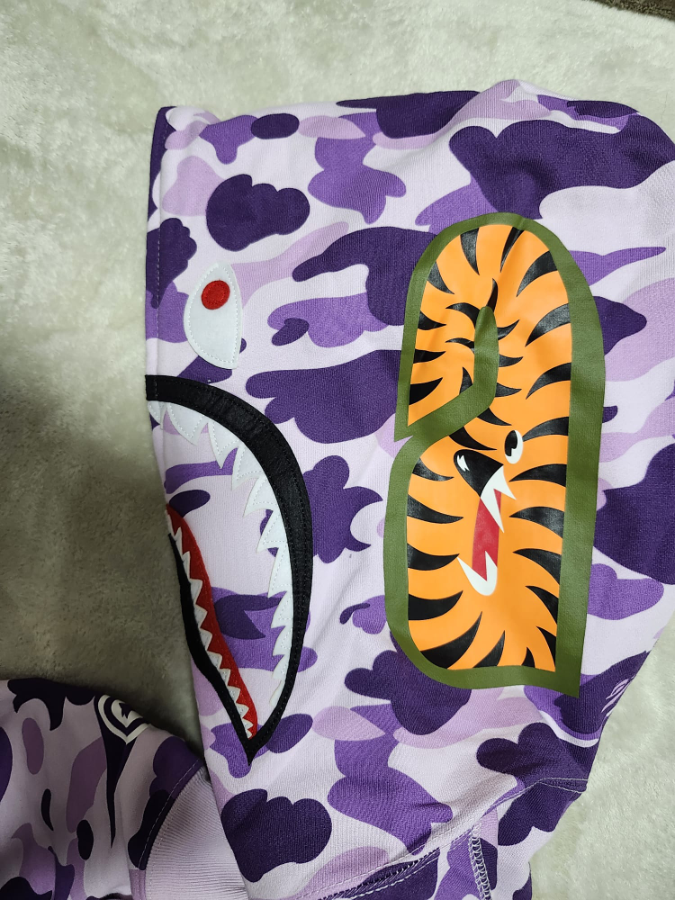 1:1 Bape Hoodie Light Purple - photo 3