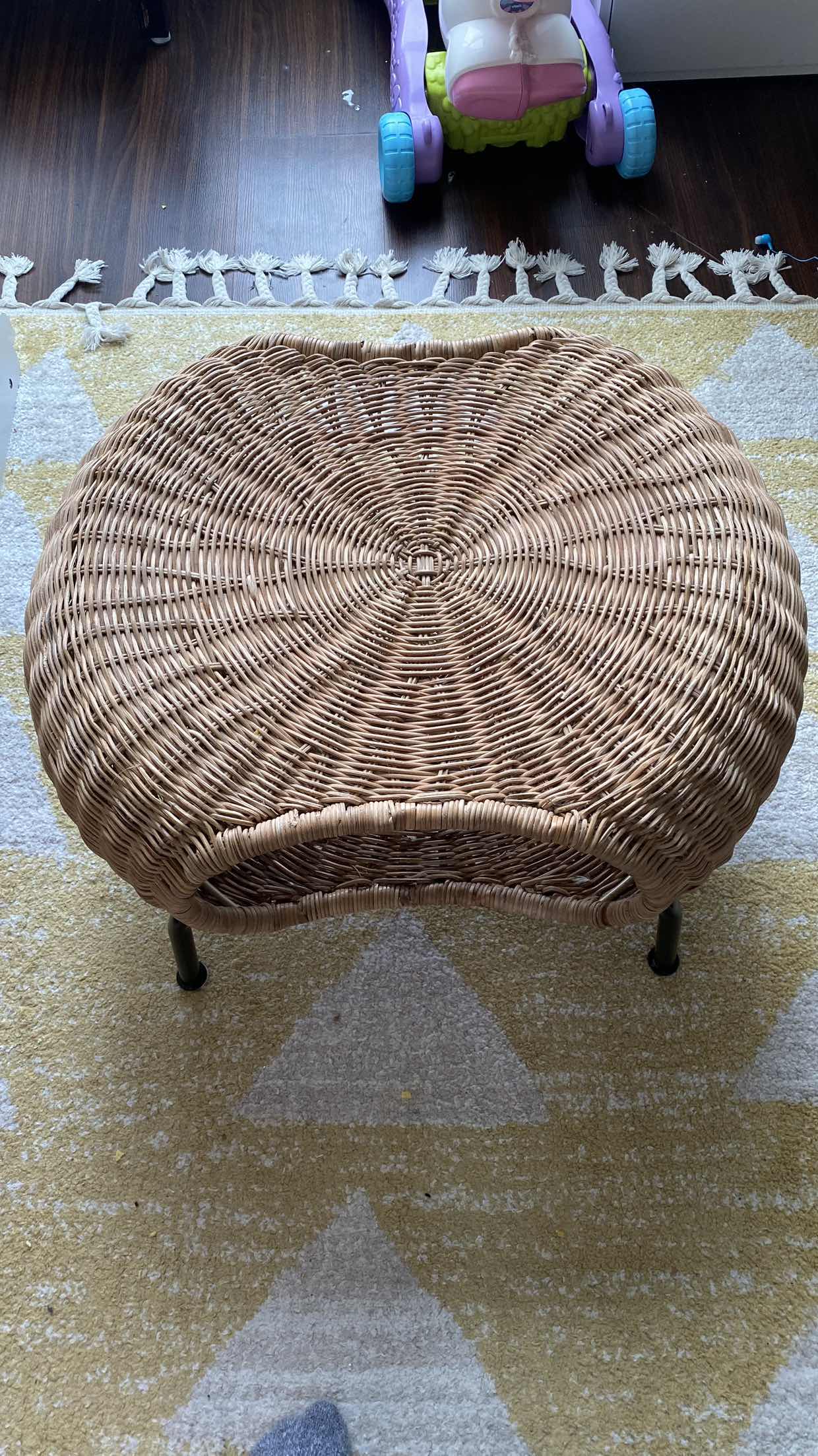 Wicker Foot Rest/ Side Table