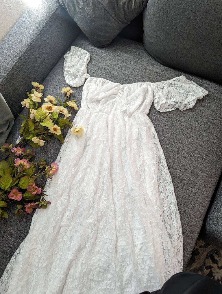 Long White Lace Dress - photo 2