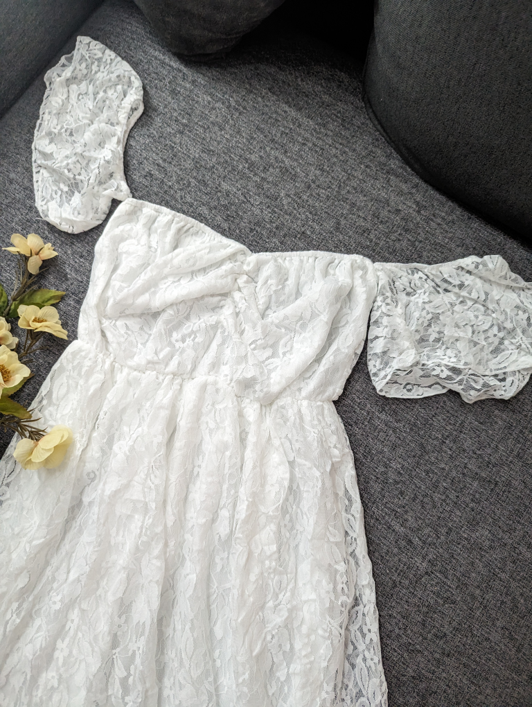 Long White Lace Dress - photo 3