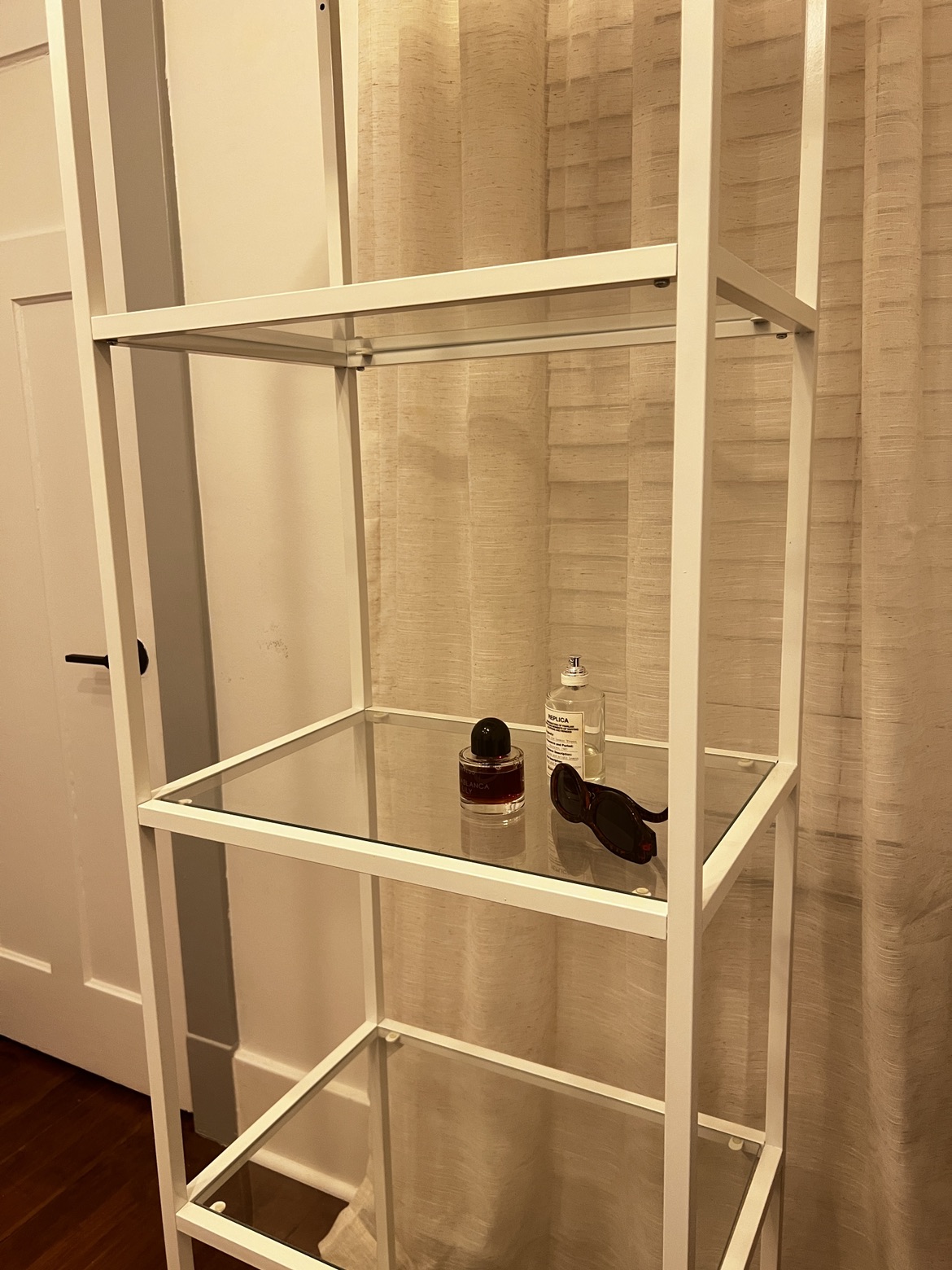 IKEA white display glass shelf - photo 3