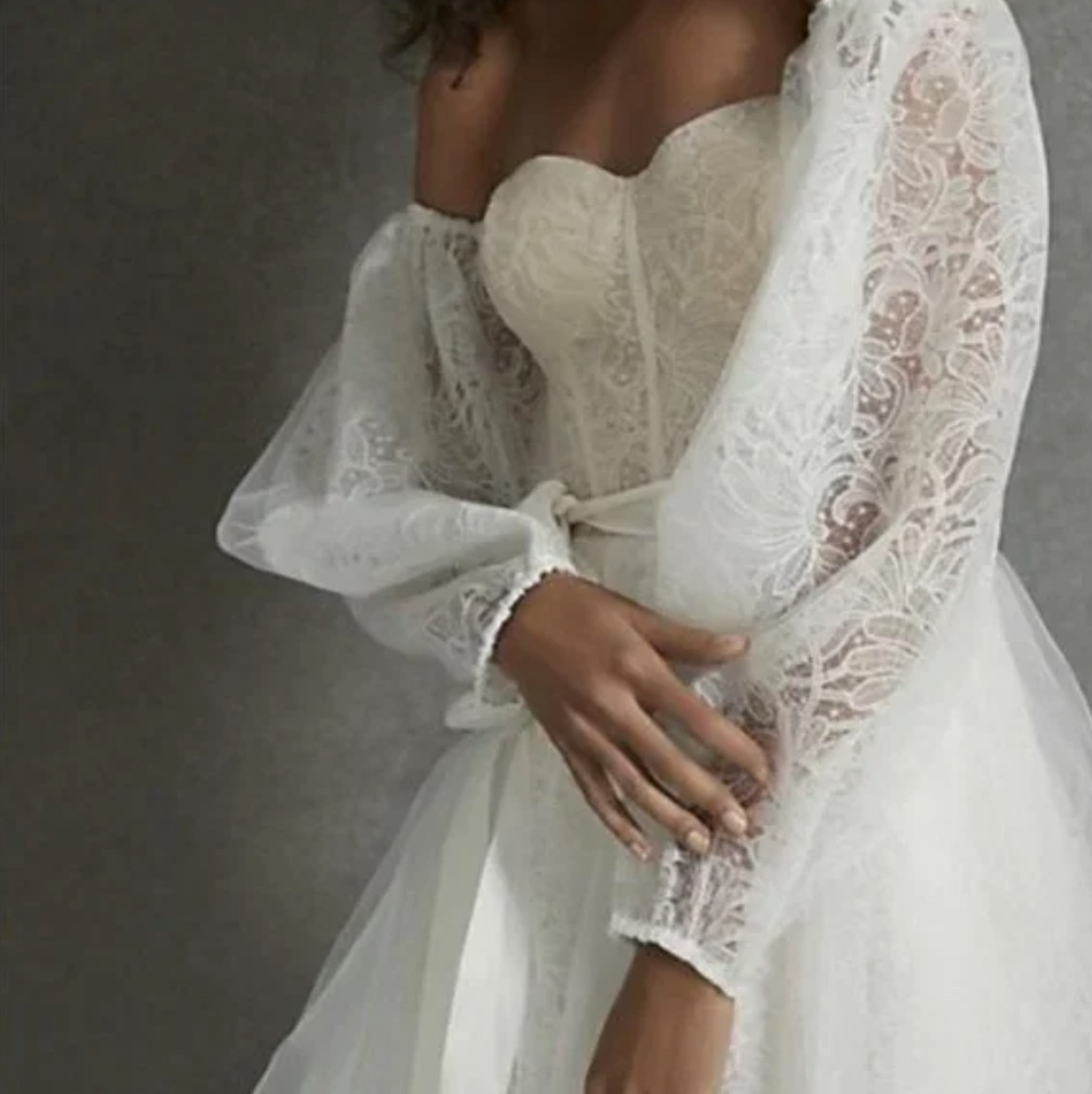 White by Vera Wang Dutch Lace Corset Wedding Dress image indicator(4)