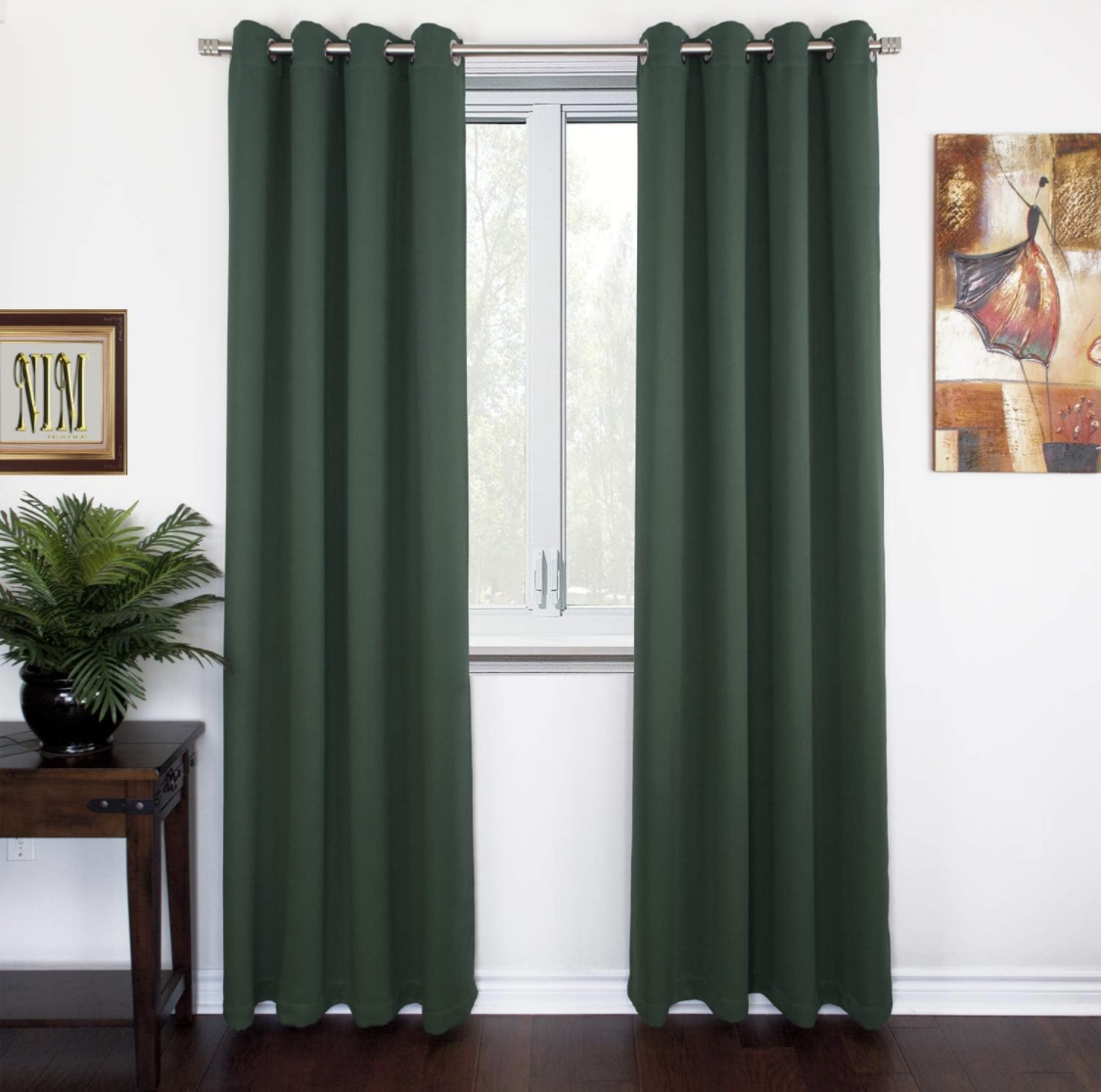 Dark Green Blackout Curtains thumbnail