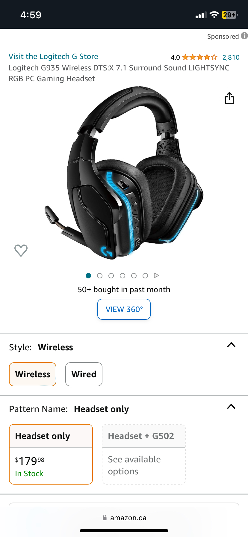 logitech gaming headphones