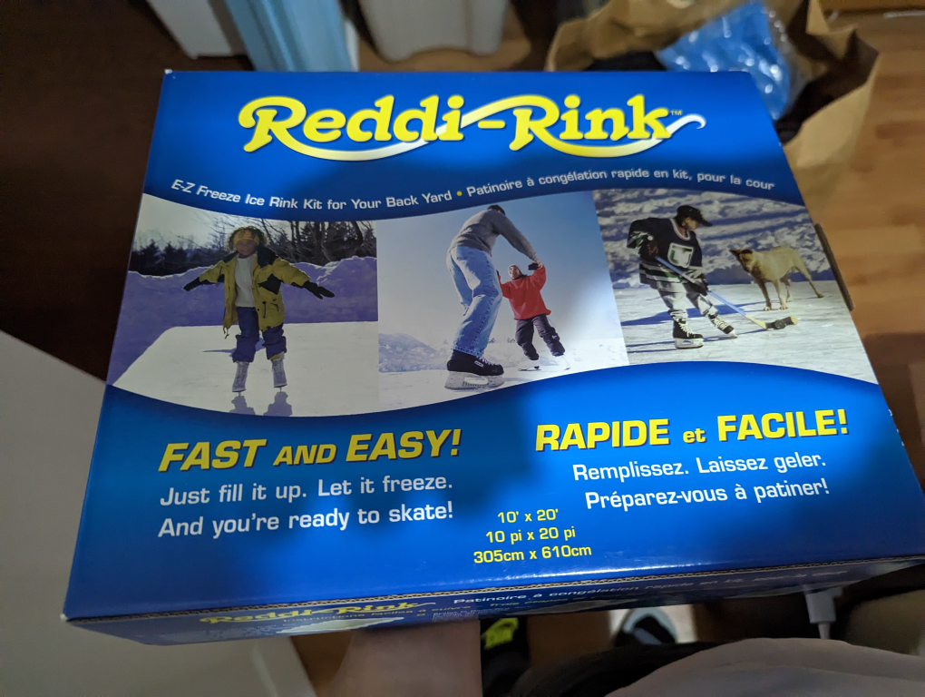 Backyard ice rink 10' x 20'