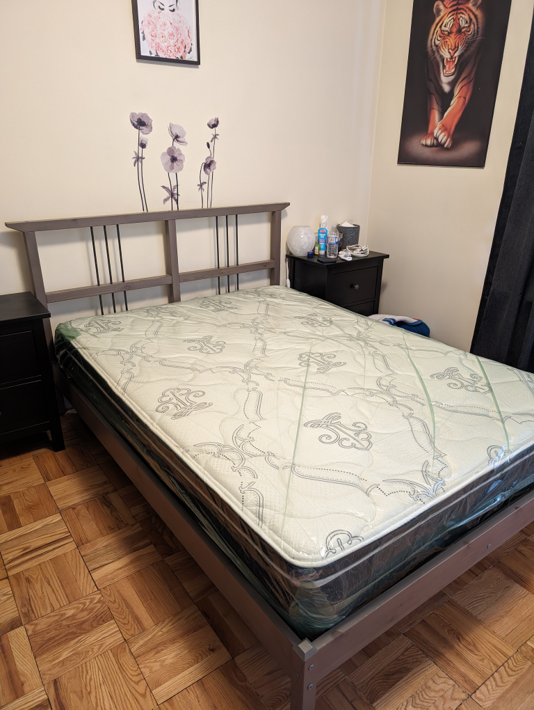 double mattress and frame
