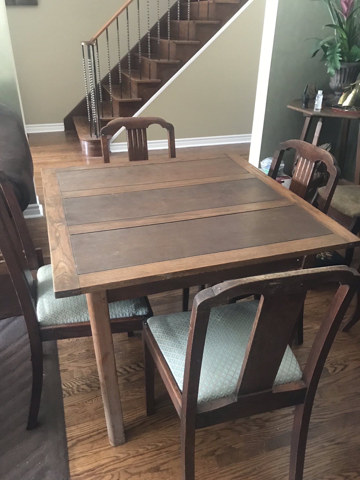 Antique table and chairs