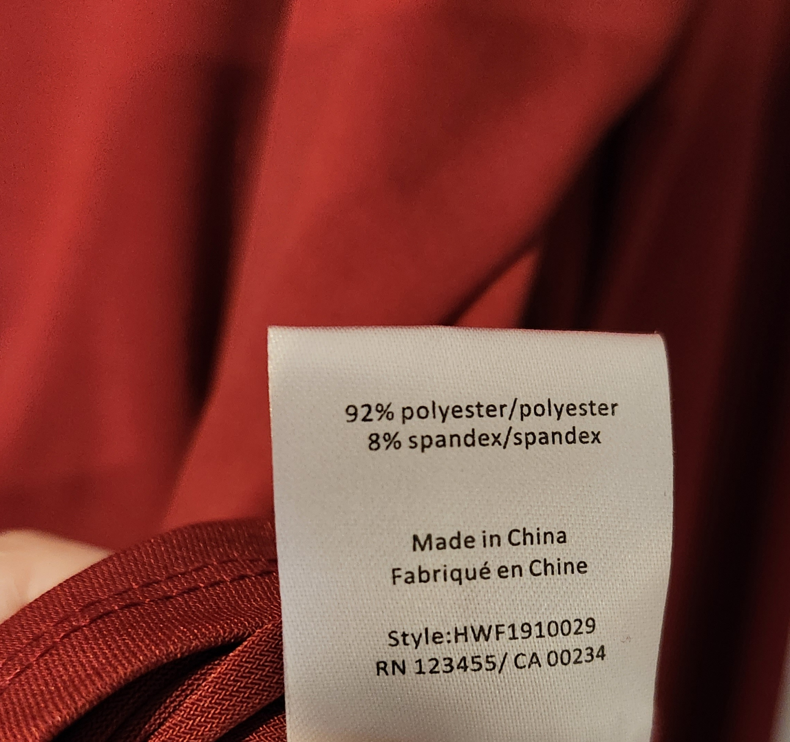 HALSTON Wine Dressy Top.  #XL image indicator(4)