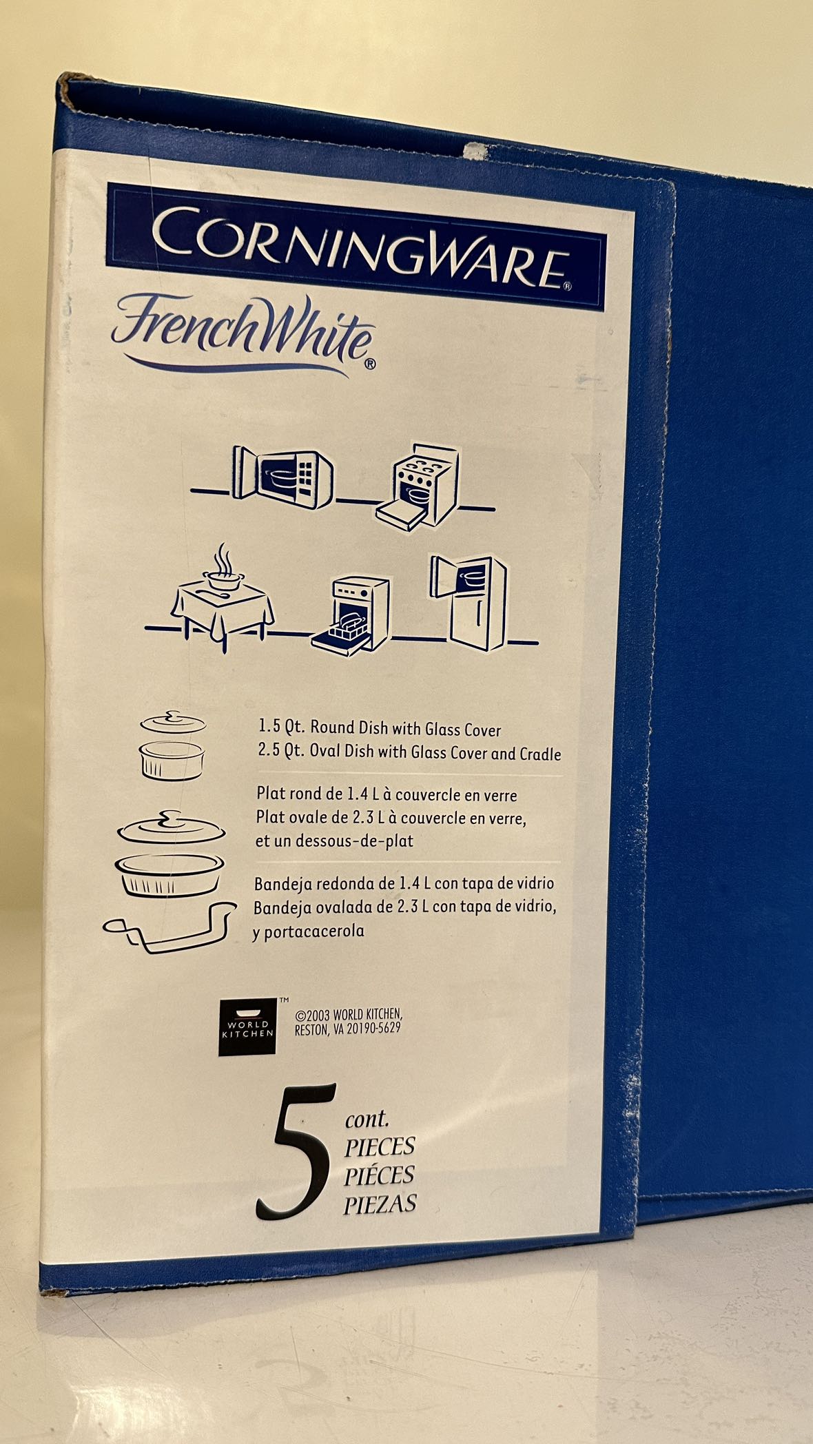 Corningware 5 piece Frenchwhite bakeware 🥕 $̶8̶0̶ image indicator(2)