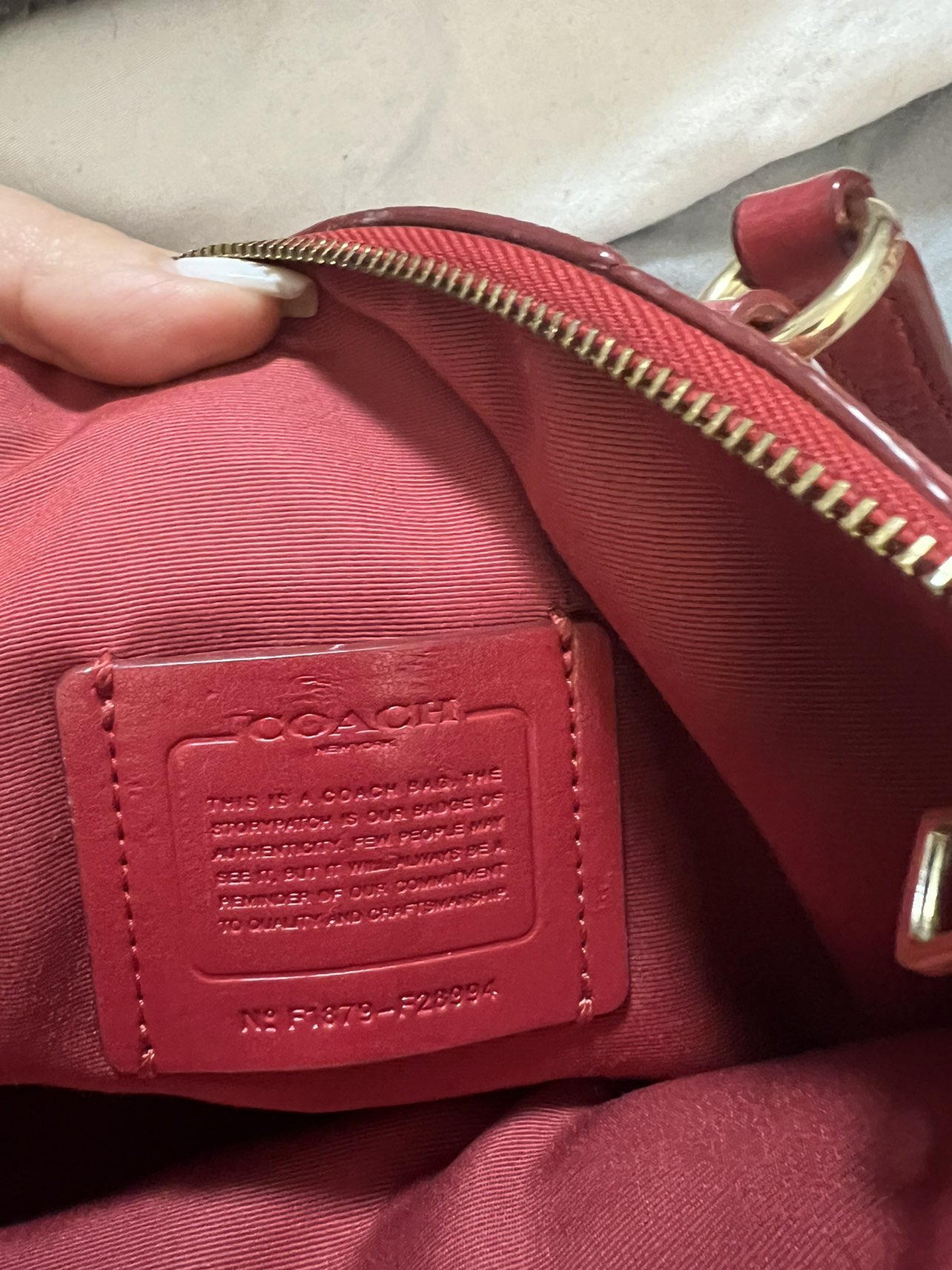 Coach red bag image indicator(3)