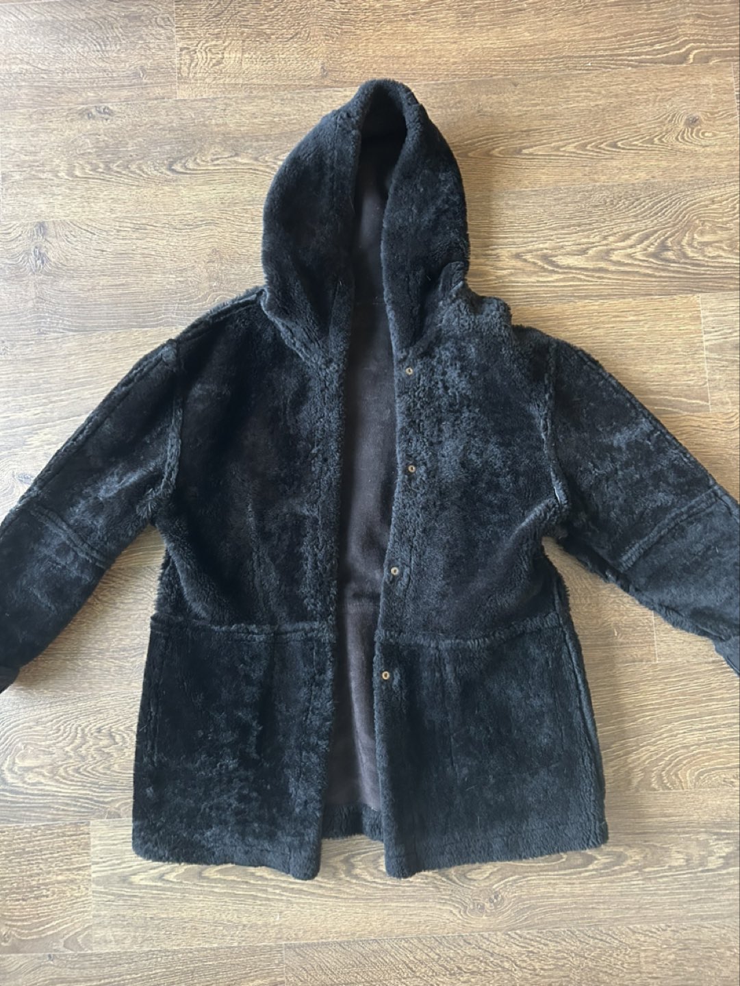 Men’s vintage reversible hooded sherpa jacket image indicator(2)