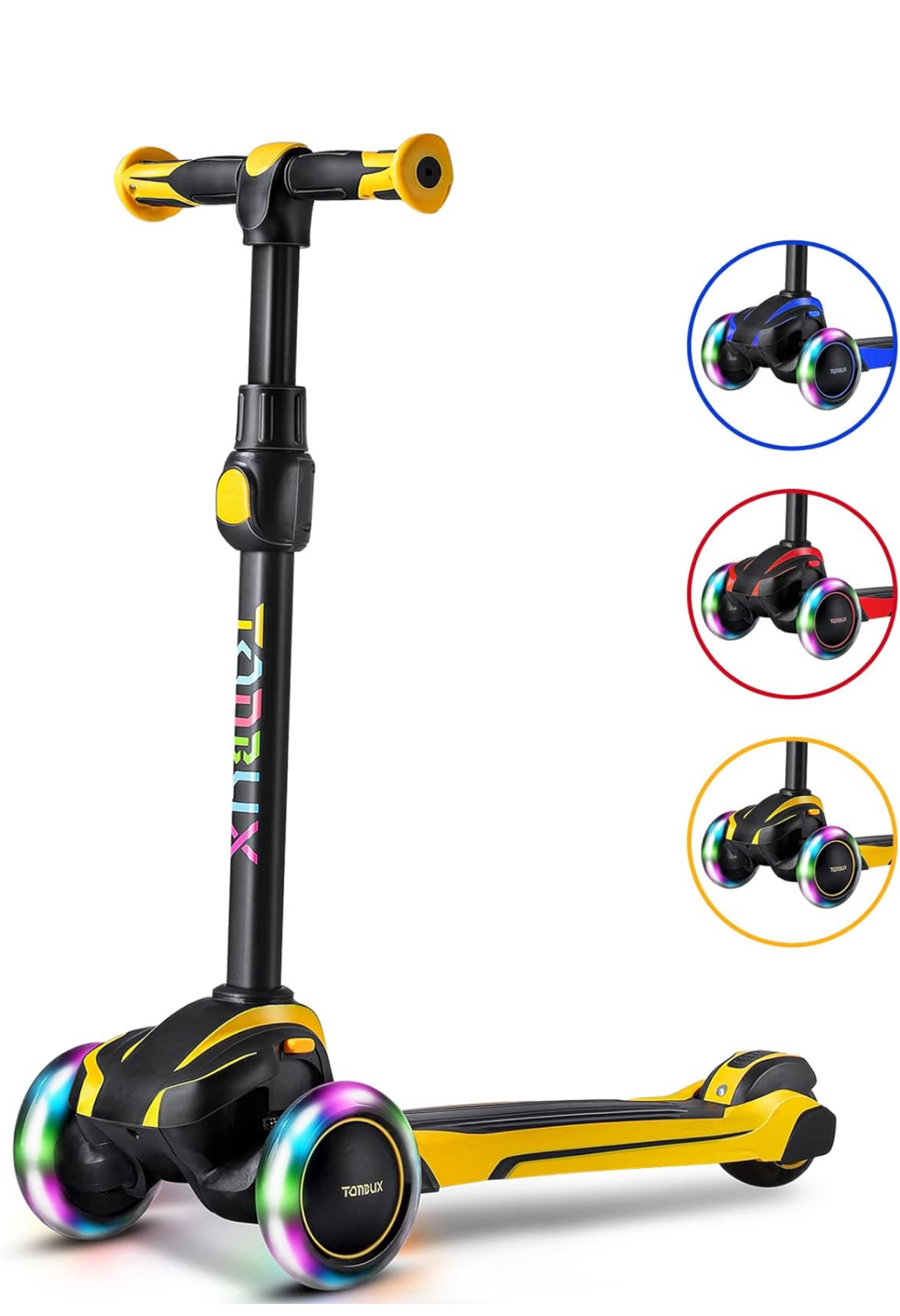 TONBUX Kids Scooter for Age 3-12, Toddler , Light up wheels thumbnail