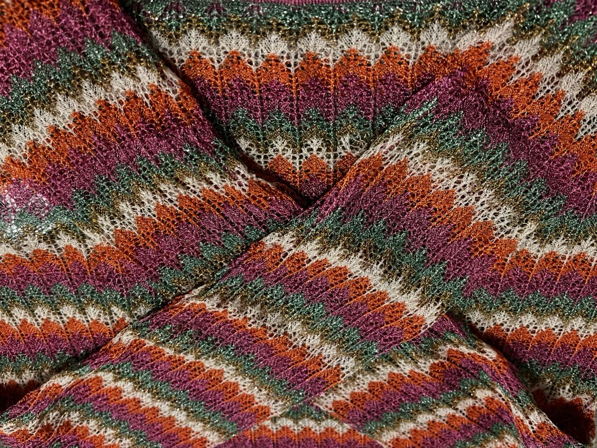 BNWT Mango Duval Chevron multi coloured crochet top - XS image indicator(6)