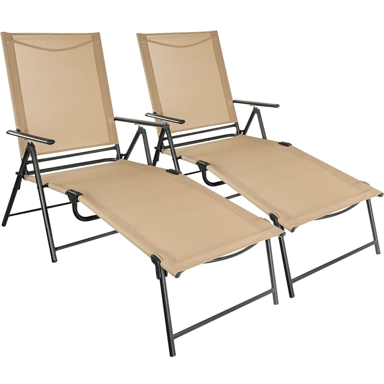 Sling Outdoor Folding Reclining Chaise Lounger ,2Pc image indicator(3)