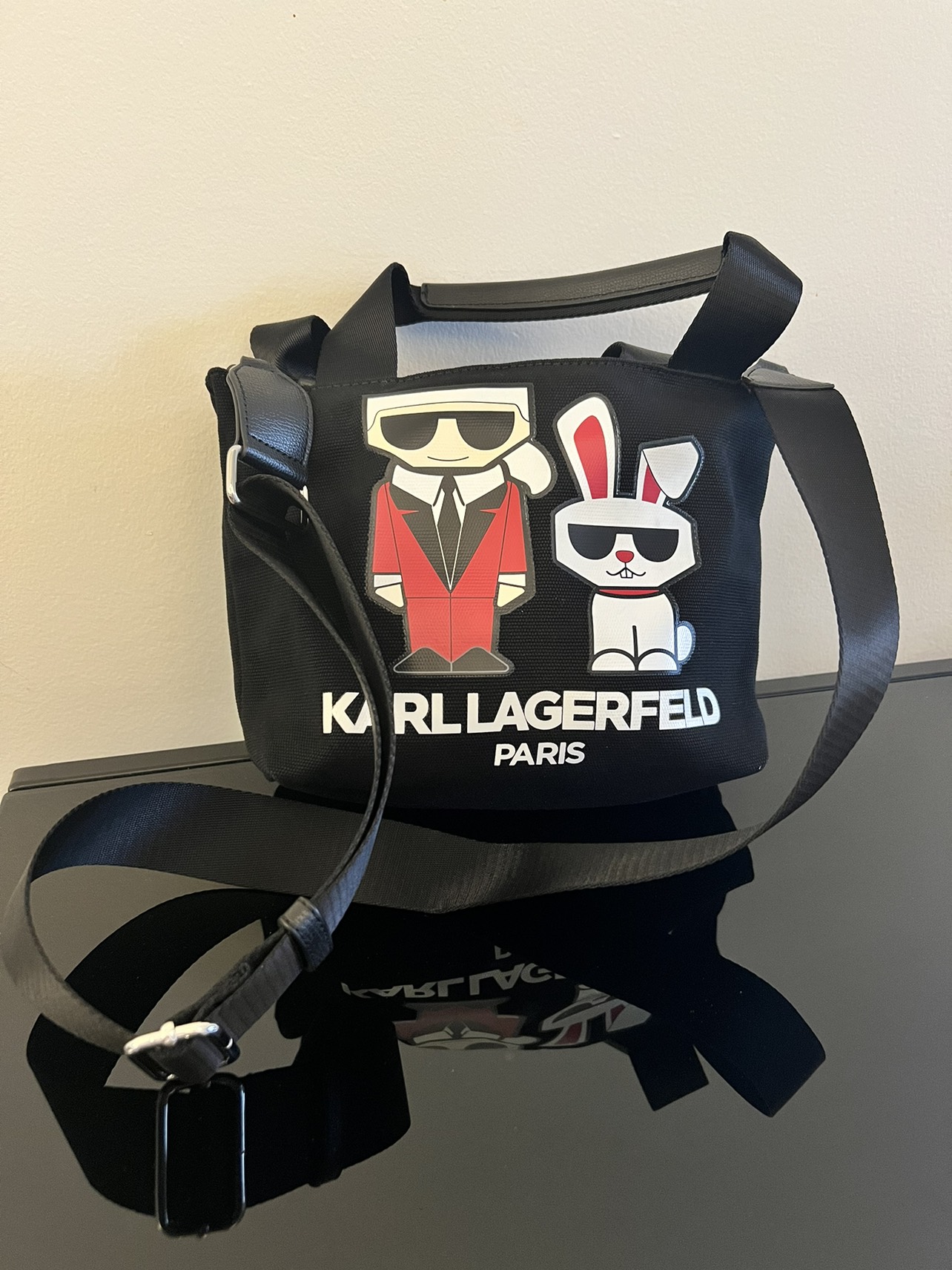 Karl Lagerfeld Logo Canvas Tote Bag image indicator(2)