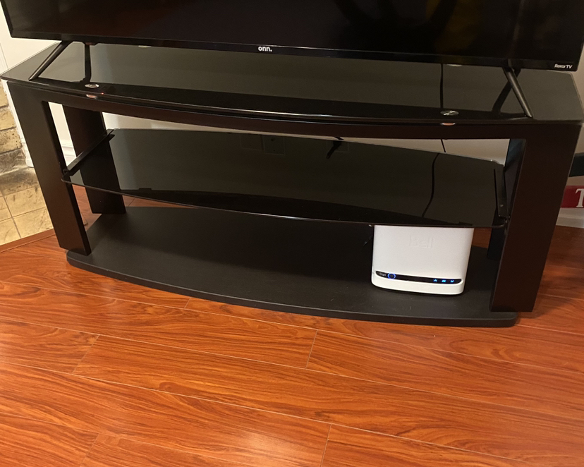 Tv stand - metal and glass - photo 2