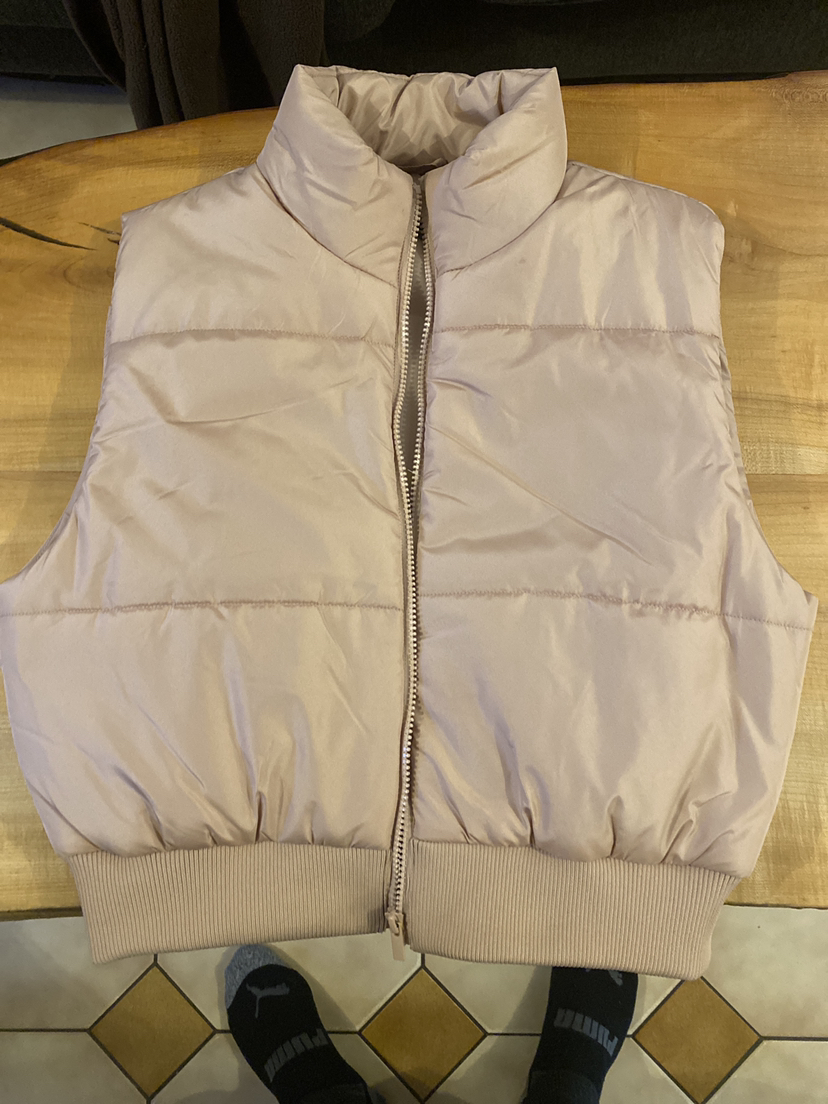 Large cropped puffer vest - photo 2