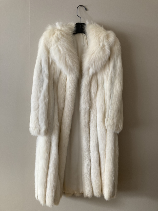 Fox and leather fur coat