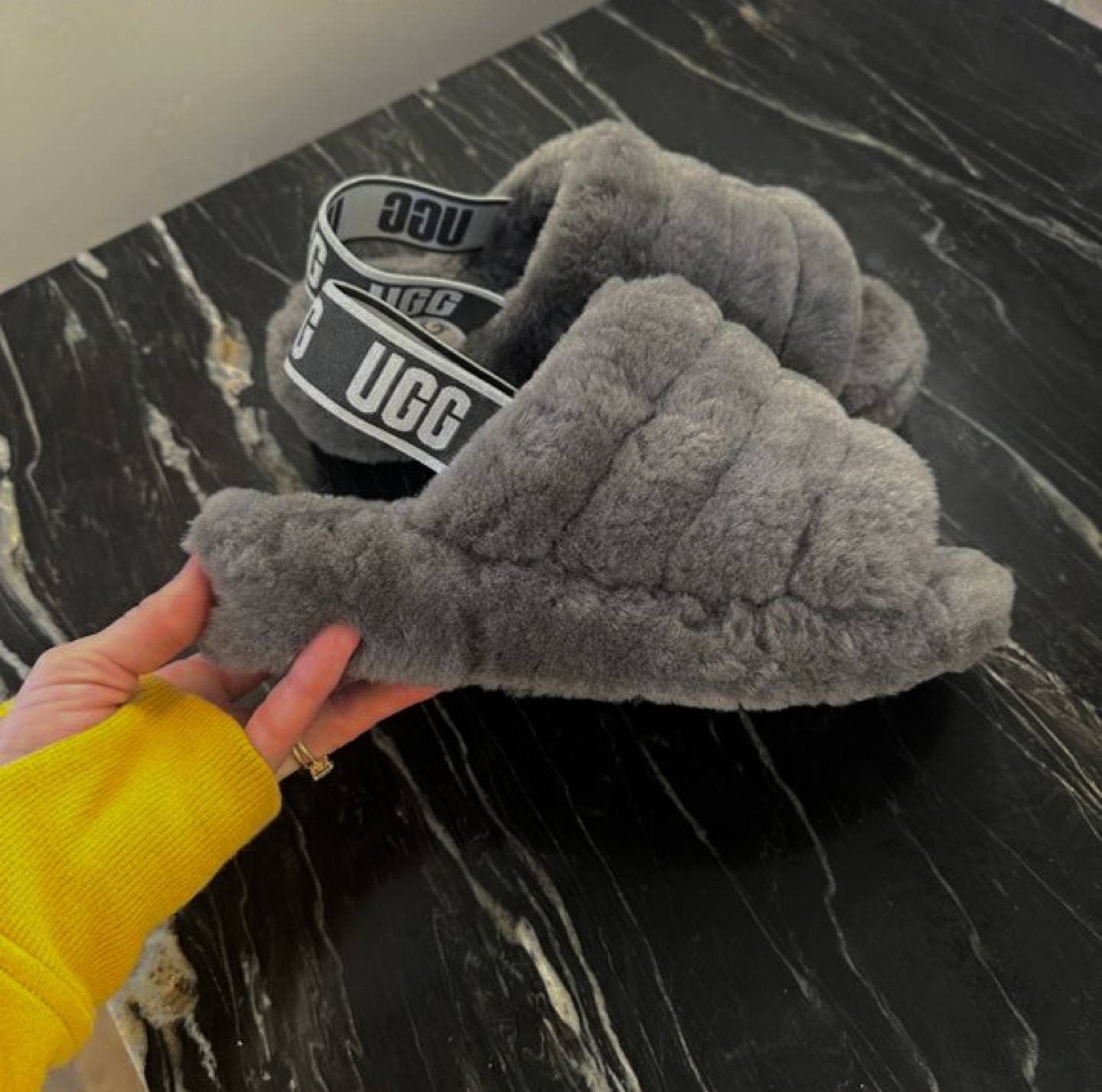 UGG Yeah Slippers grey 9W thumbnail