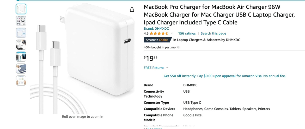 Amazon MacBook charger - photo 2