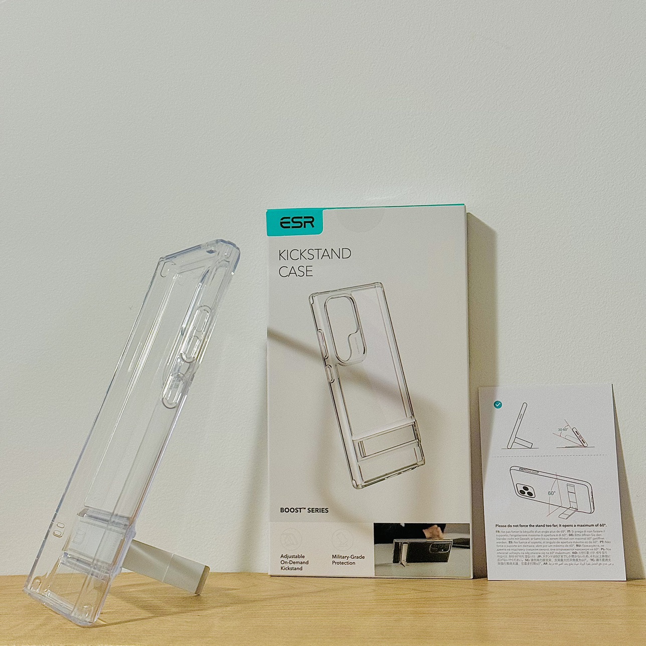 Samsung Galaxy S24 Ultra - ESR Clear Case with Kickstand 🏈 thumbnail