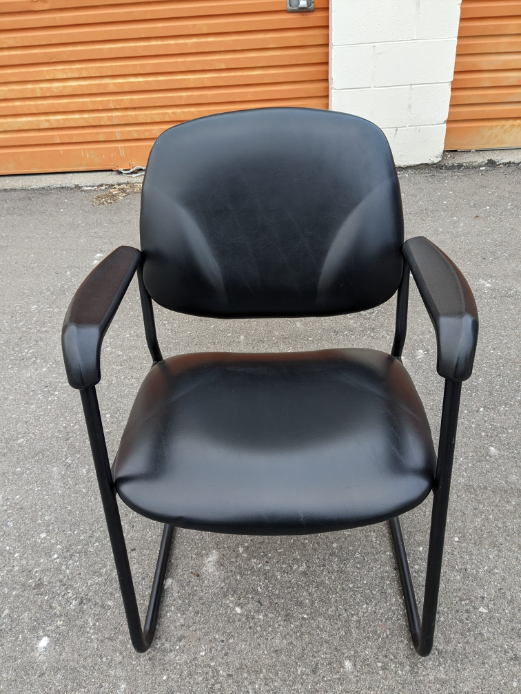 Global Solo leather visitor chairs