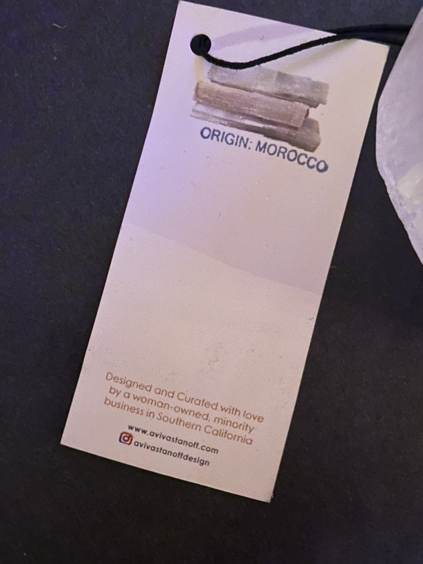 Genuine Crystal Moroccan Selenite Tower Large NWT image indicator(4)