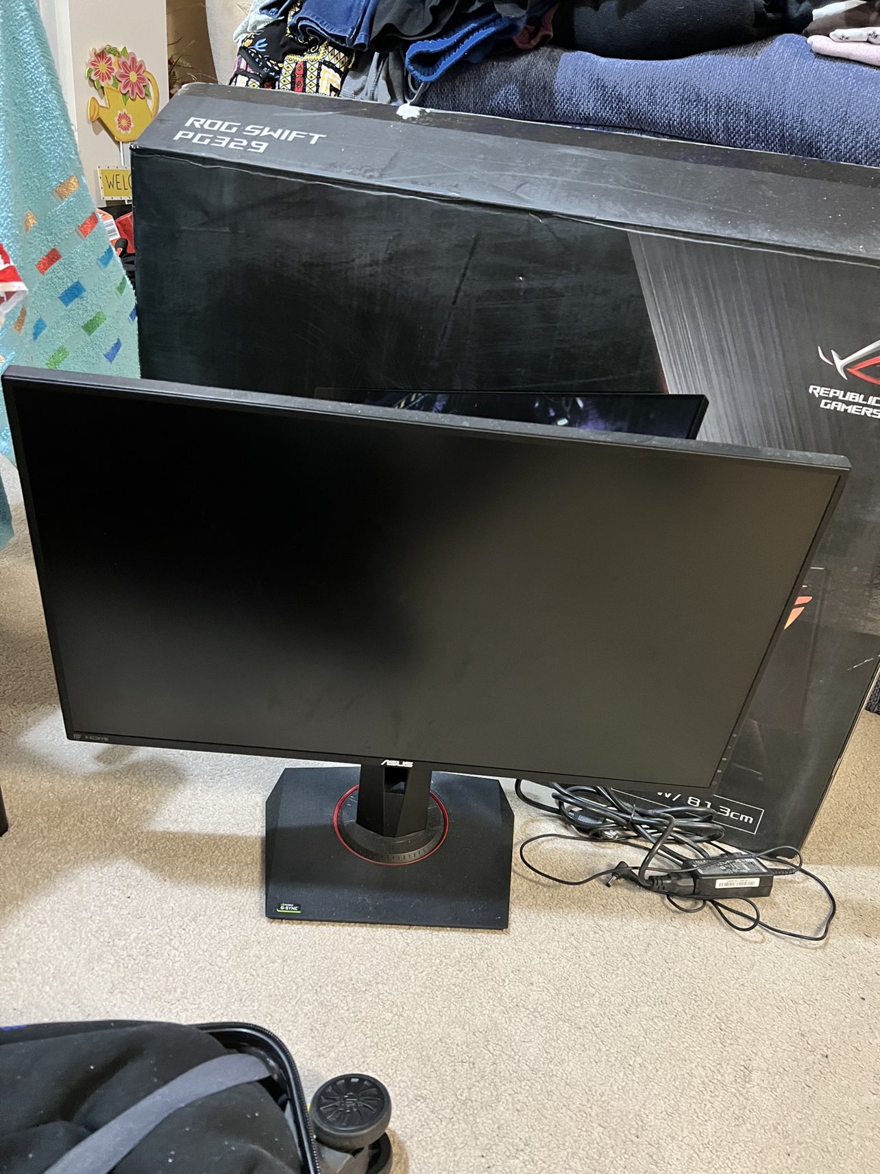 ASUS 27 inch Gaming Monitor 1080p 165HZ (GSYNC) thumbnail