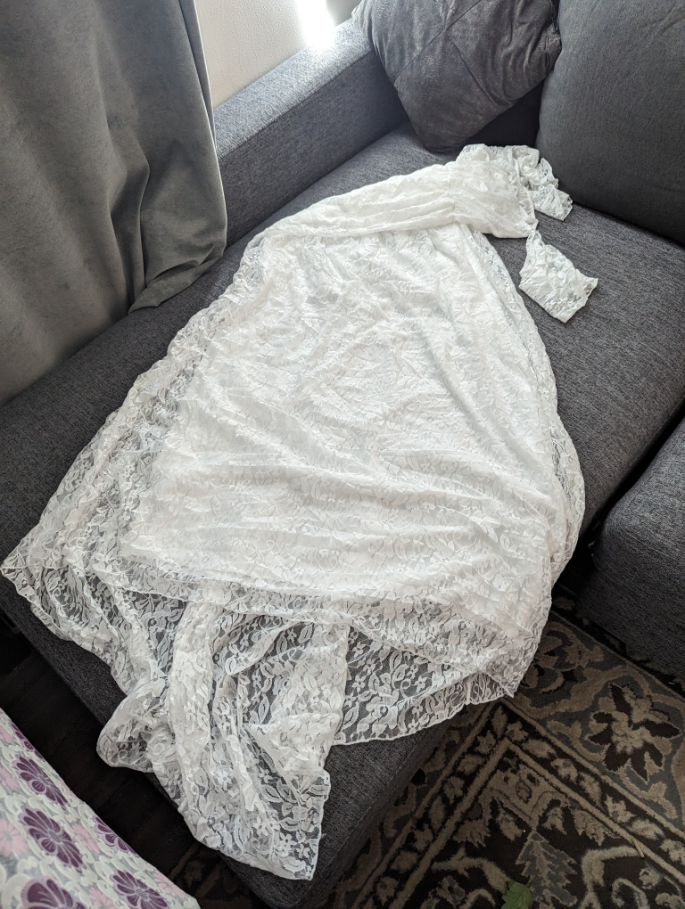 Long White Lace Dress - photo 4