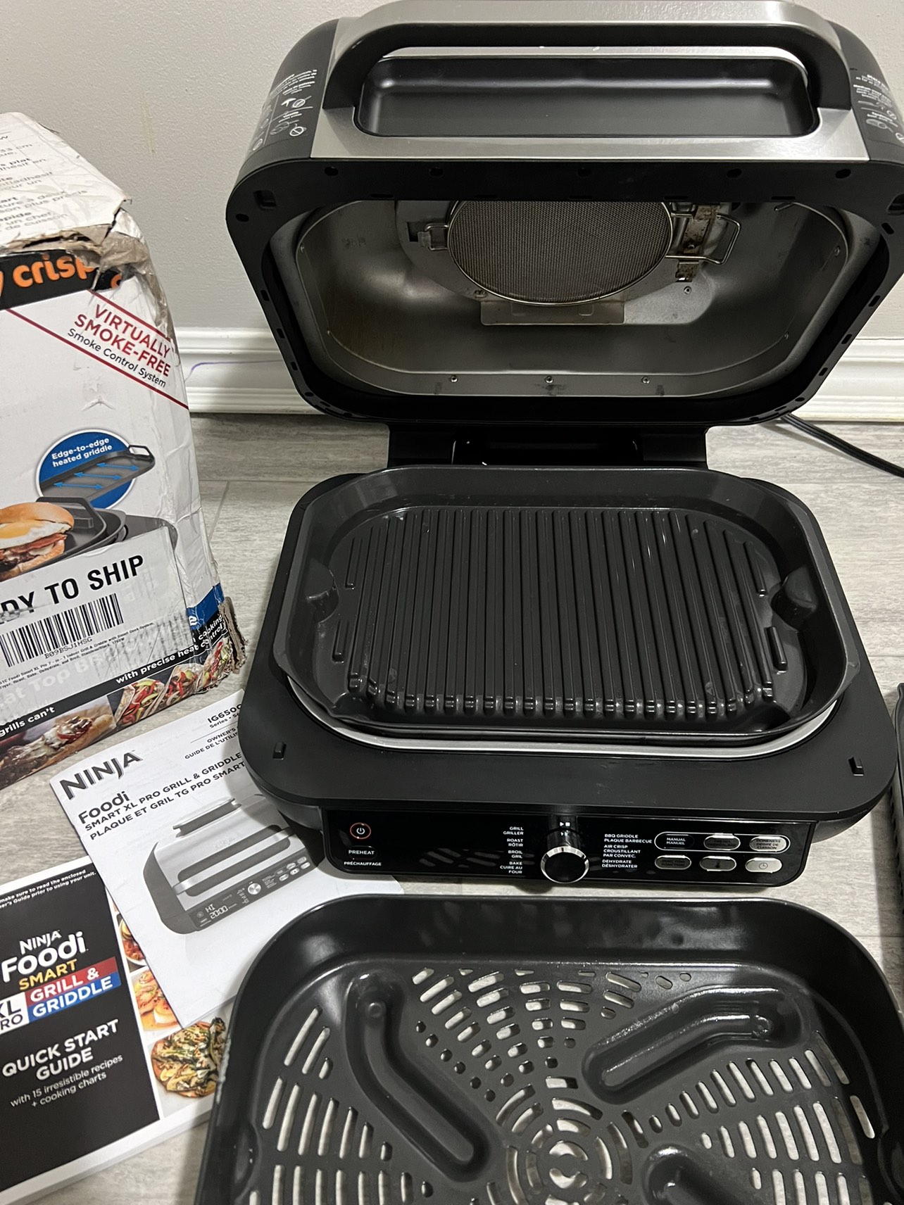 Ninja Foodi Pro 7-in-1 Indoor Combo, Smart Thermometer, Blac image indicator(4)