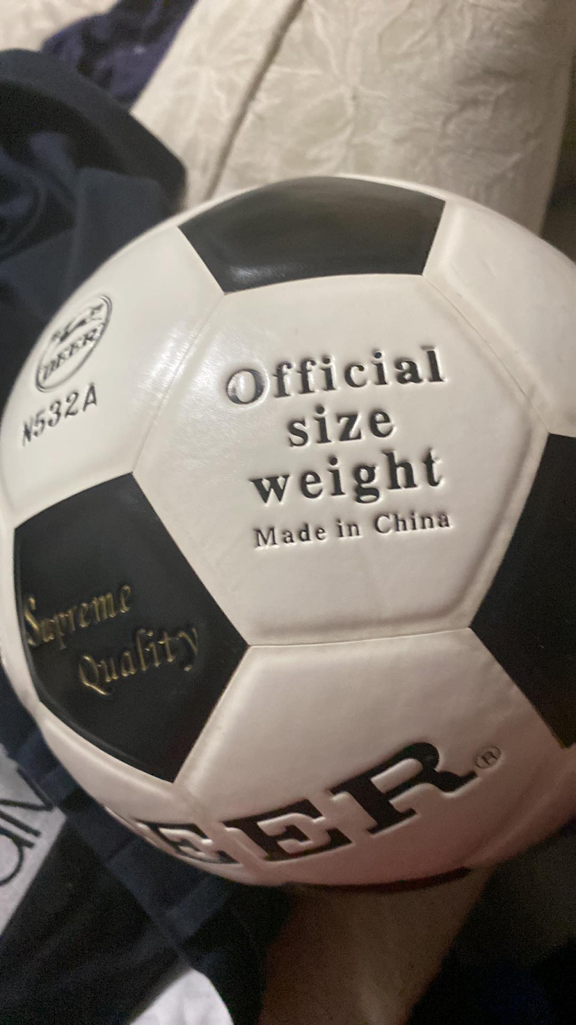Soccer ball two different brand