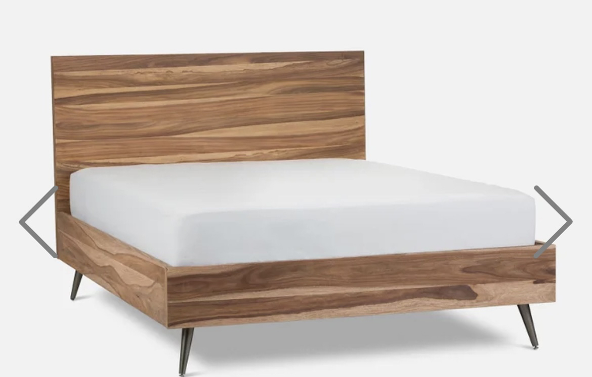 QUEEN sized bed brown indian rosewood - photo 2