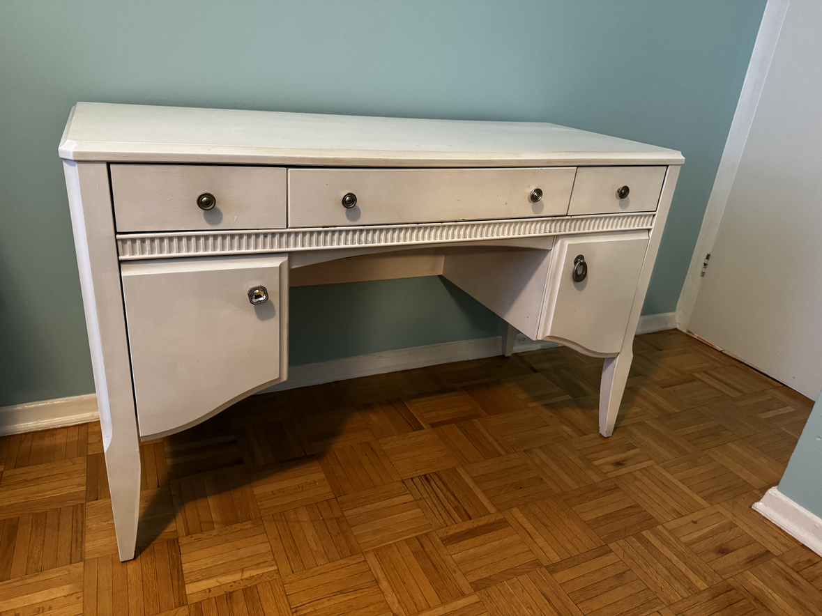 VINTAGE DESK VANITY TABLE VERY HEAVY - photo 3