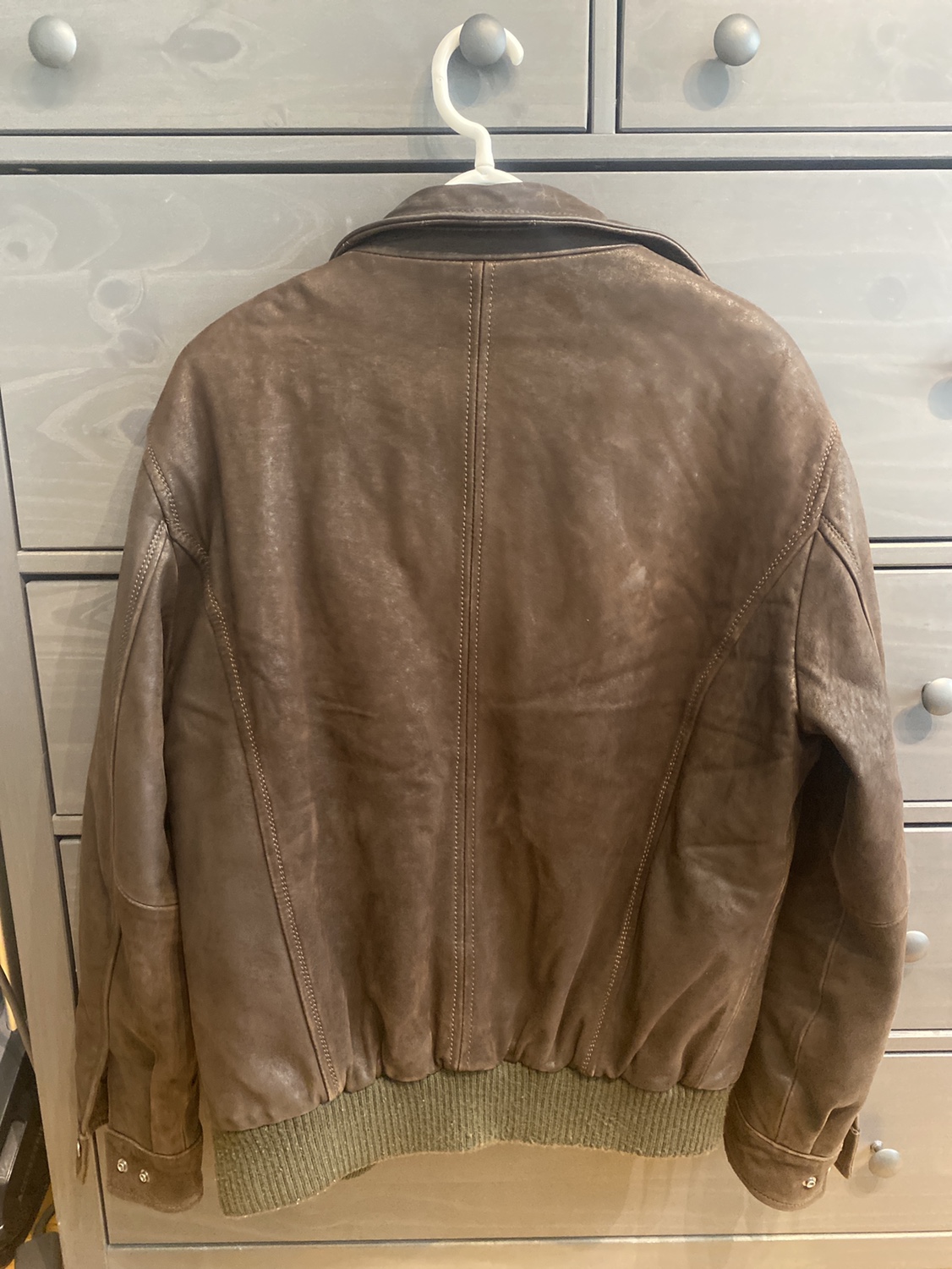 Men’s Brown Leather Jacket image indicator(2)