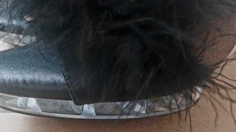 Ladies Ellie Black Trim Open Toe Platform Stiletto heels image indicator(5)