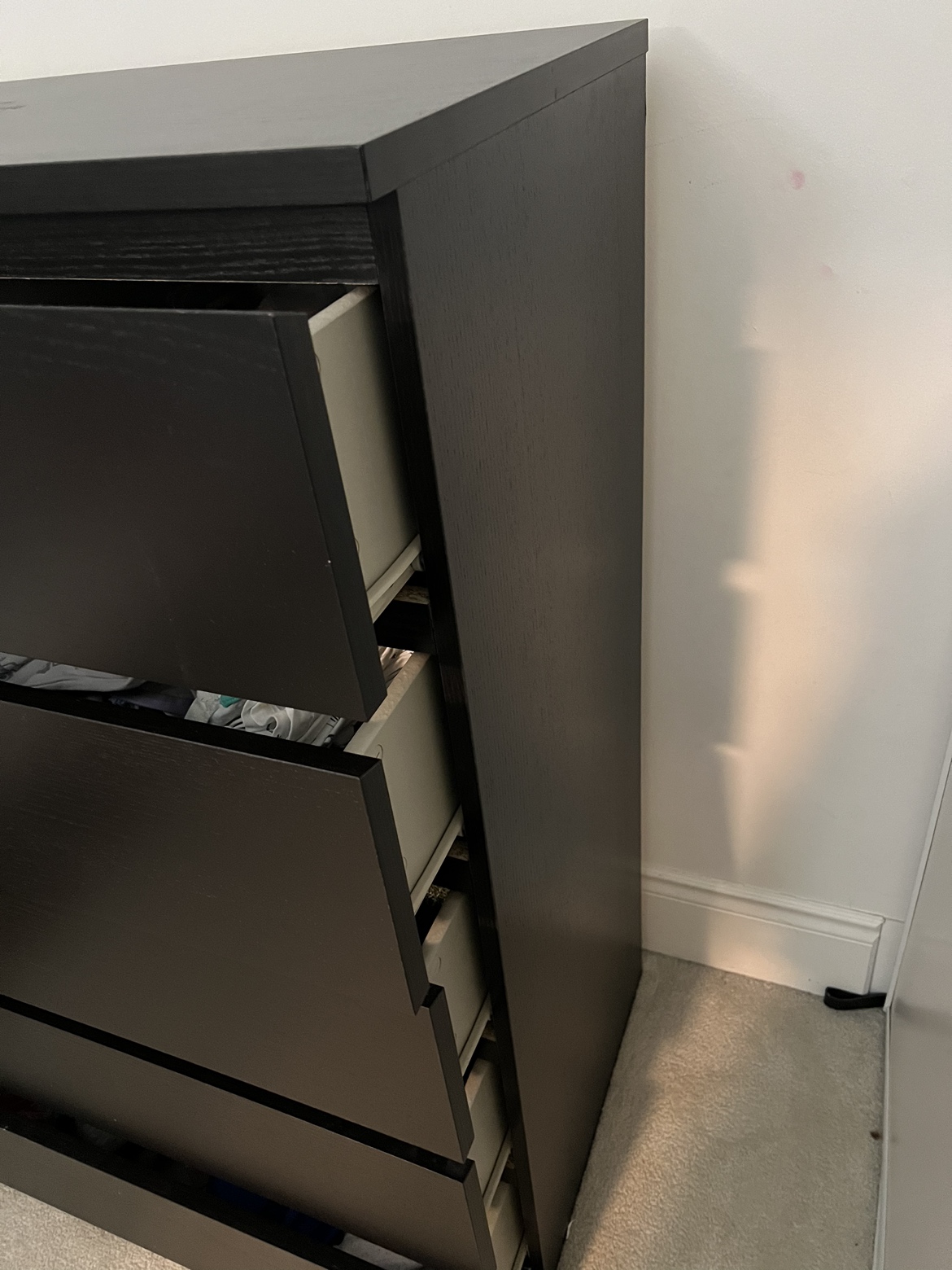 IKEA Black MALM 6 drawers chest 80*123 cm(31 1/2*48*3/8”)