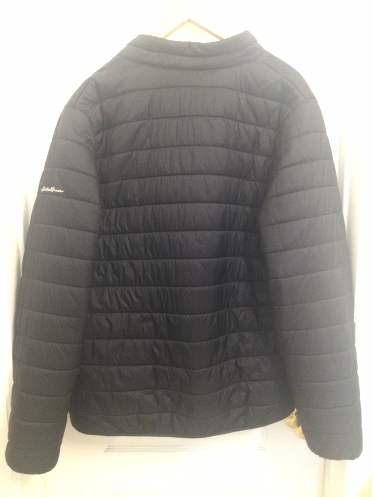 Like New Eddie Bower Mens Black Jacket, Size "Large" and “Gloves - photo 2