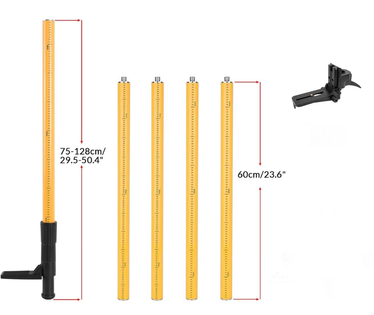 12’ Laser Level Pole - Line Laser- Rotary Laser- Laser Pole thumbnail