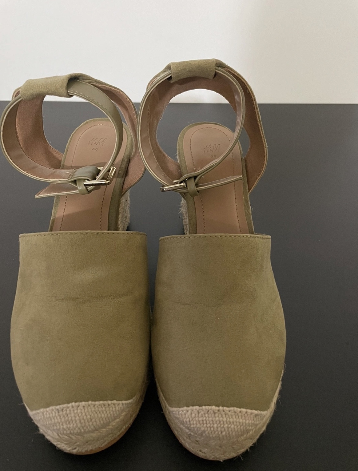 H&M Ankle Strap Espadrille Wedge Heels thumbnail