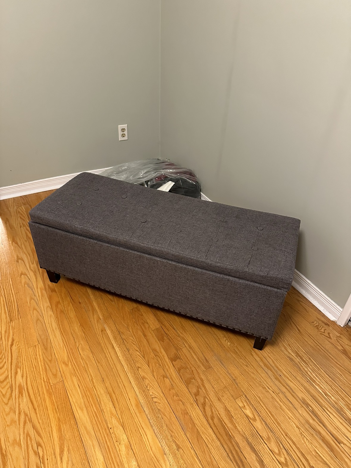 Grey Storage Bench