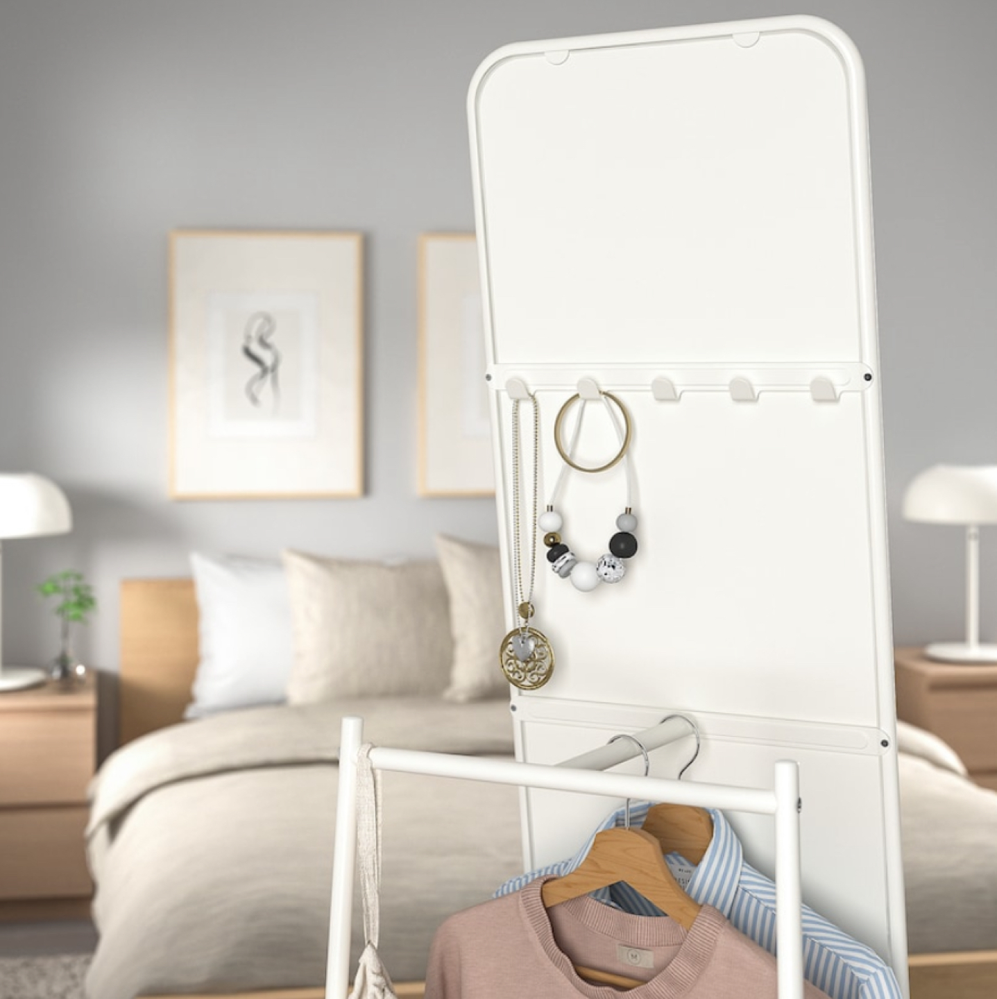 Ikea KNAPPER standing mirror (white) - photo 3